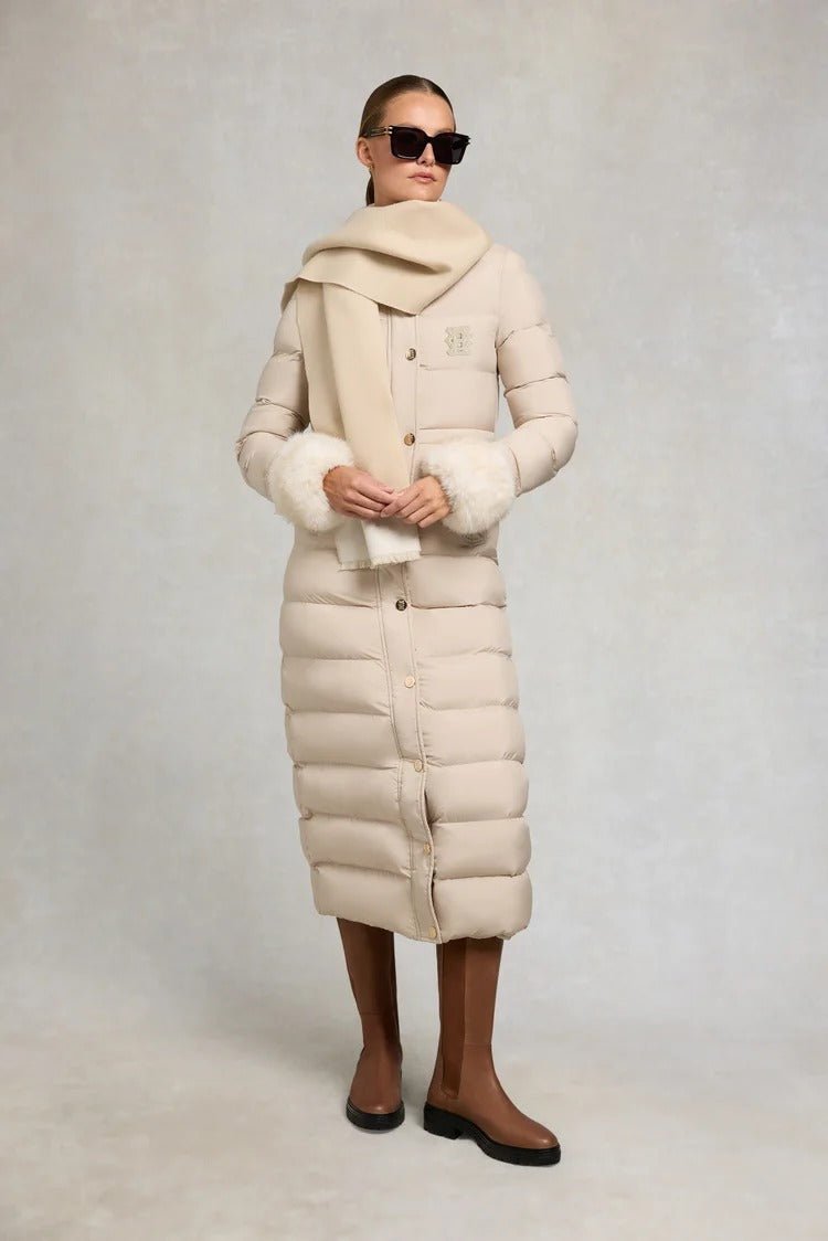Young Ideas & Henmores -Milton Longline Coat -Putty -L
