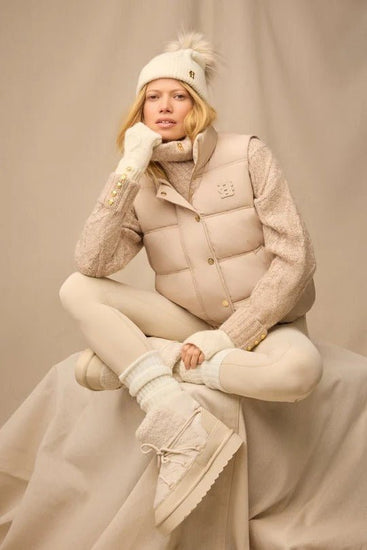 Young Ideas & Henmores -Milton Padded Gilet -Putty -L