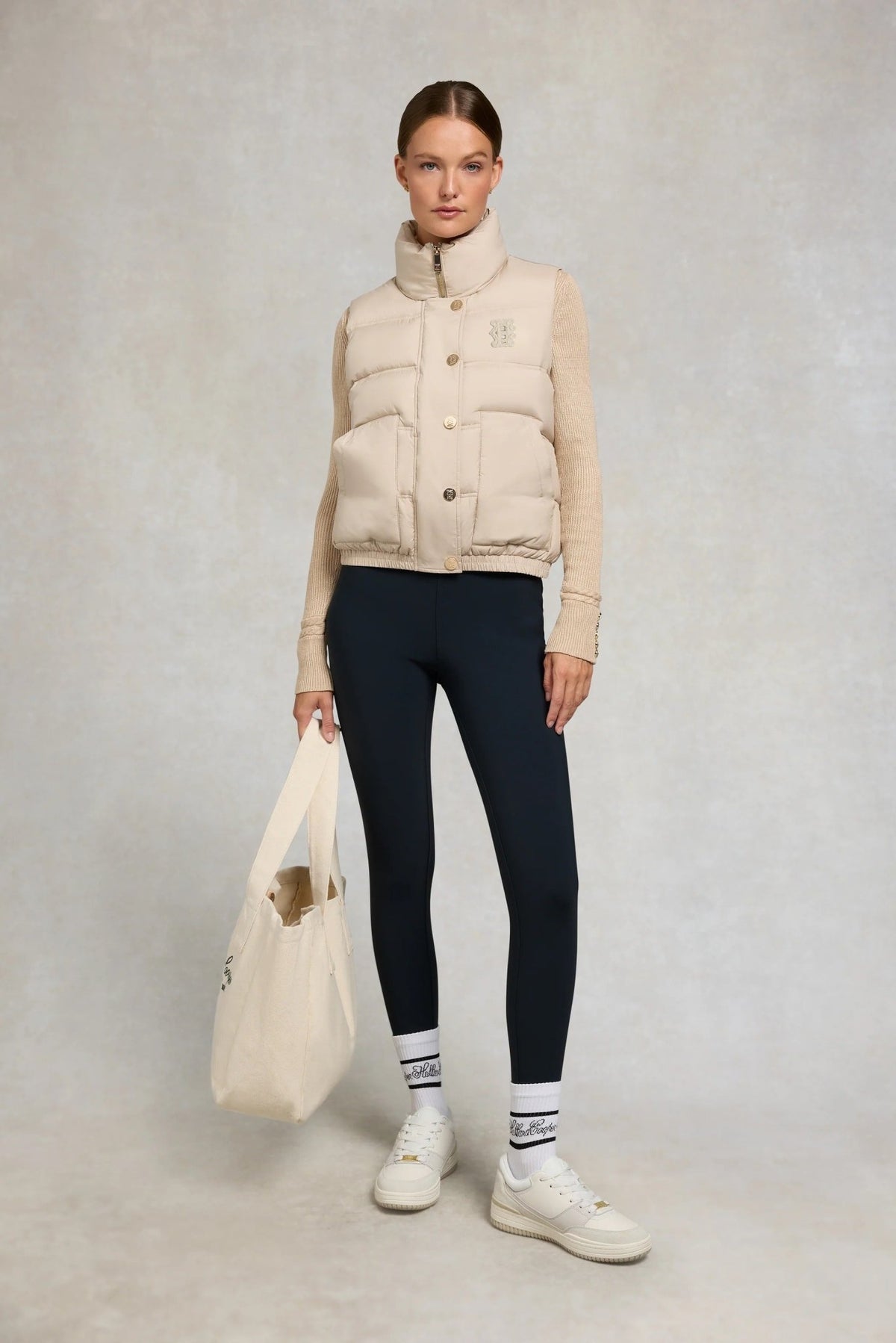 Young Ideas & Henmores -Milton Padded Gilet -Putty -L