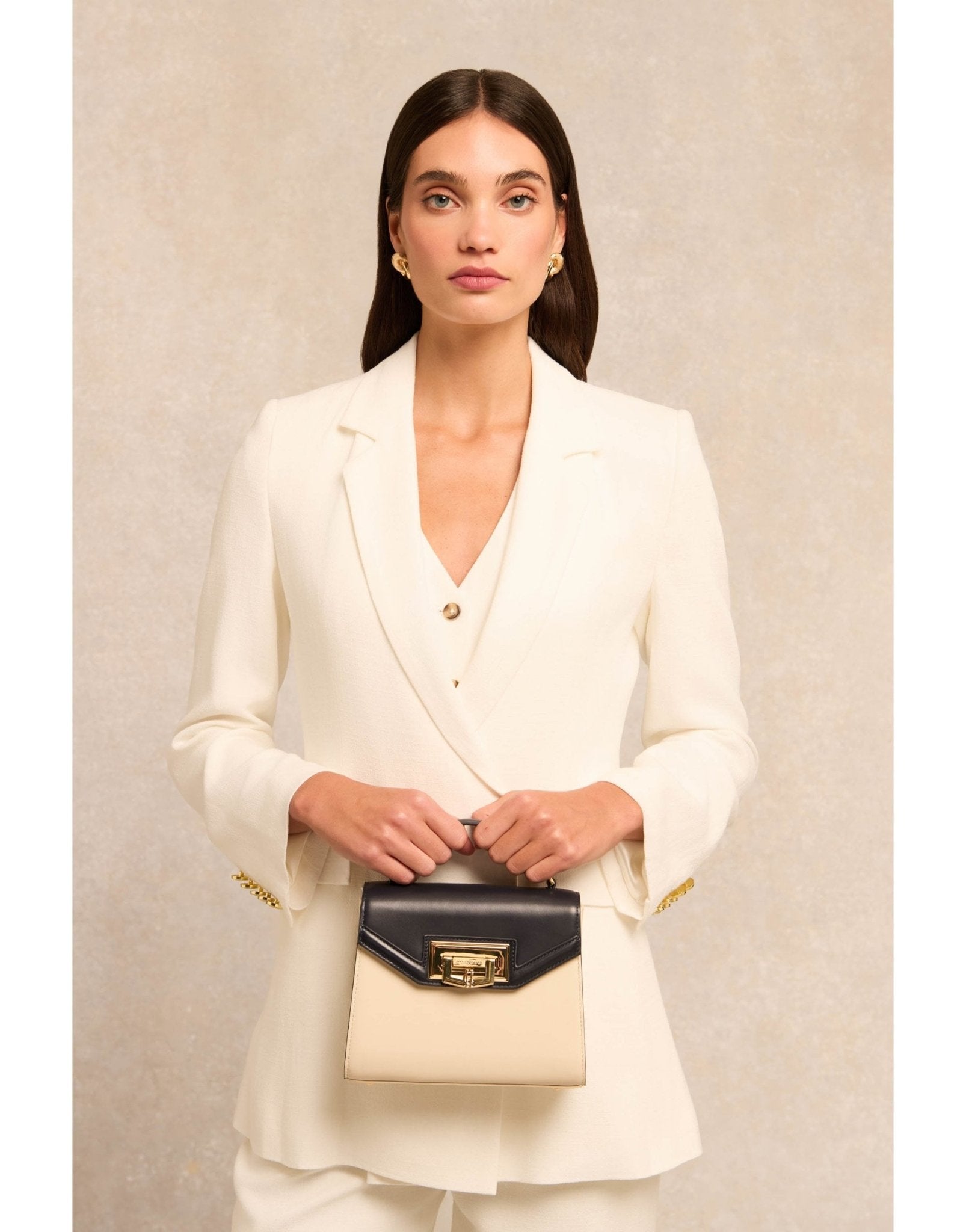 Young Ideas/Henmores - Mini Cheltenham Bag - Cream Navy - OS