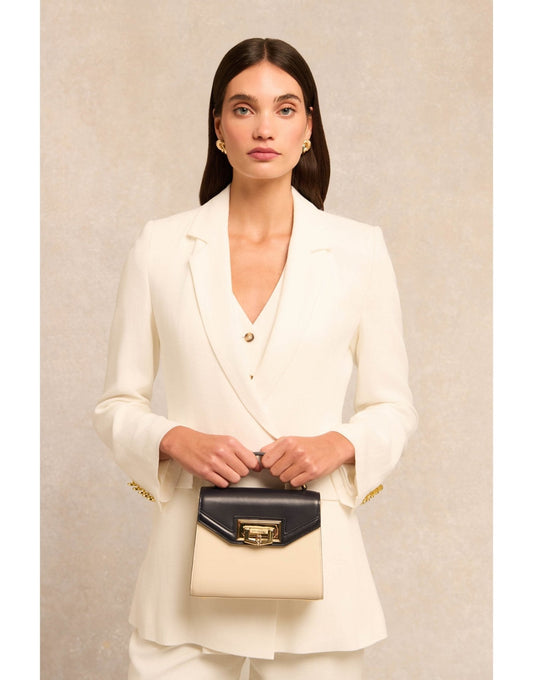 Young Ideas/Henmores - Mini Cheltenham Bag - Cream Navy - OS