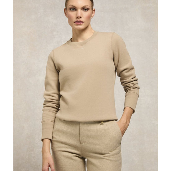 Young Ideas/Henmores - Monogram Crew Neck Sweatshirt - Oatmeal - XS