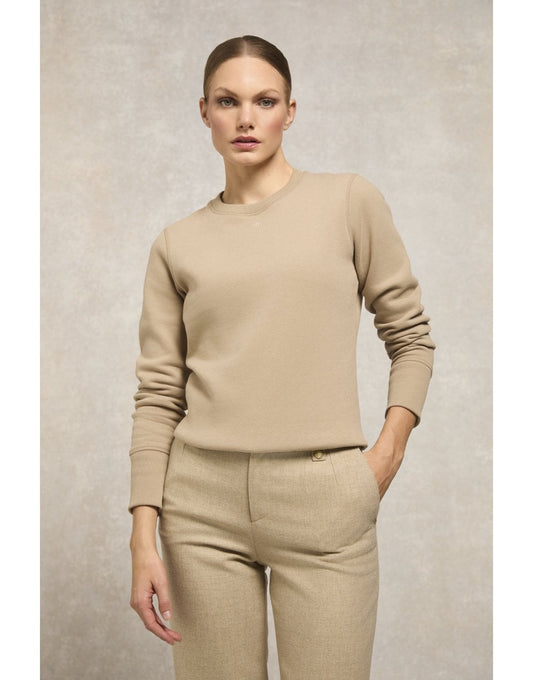 Young Ideas/Henmores - Monogram Crew Neck Sweatshirt - Oatmeal - XS