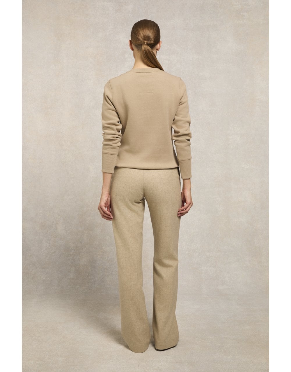 Young Ideas/Henmores - Monogram Crew Neck Sweatshirt - Oatmeal - XS