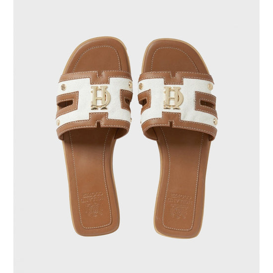Young Ideas/Henmores - Monogram Slides - Gold Croc - 8
