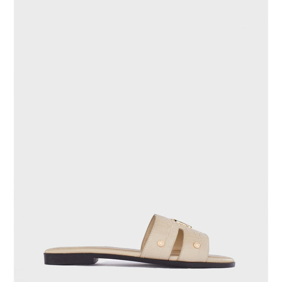 Young Ideas/Henmores - Monogram Slides - Gold Croc - 8