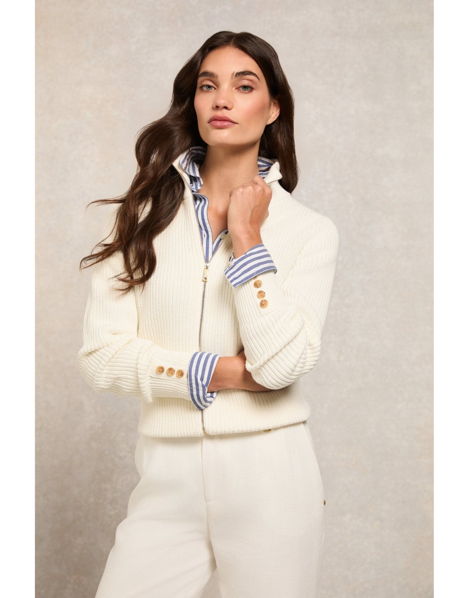 Young Ideas/Henmores - Northleach Cardigan - Natural - XS