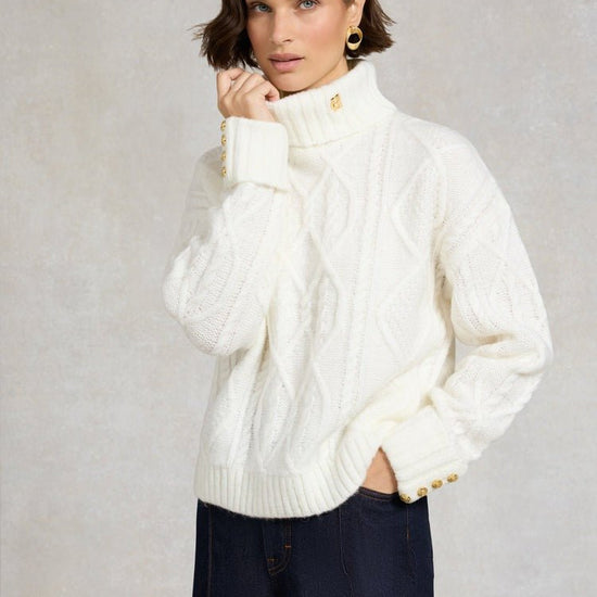 Young Ideas/Henmores - Noveli Roll Neck Knit - Natural - XS