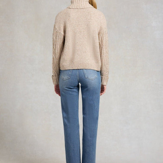 Young Ideas/Henmores - Noveli Roll Neck Knit - Natural - XS