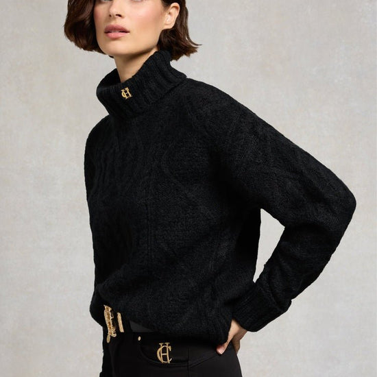 Young Ideas/Henmores - Noveli Roll Neck Knit - Black - XS