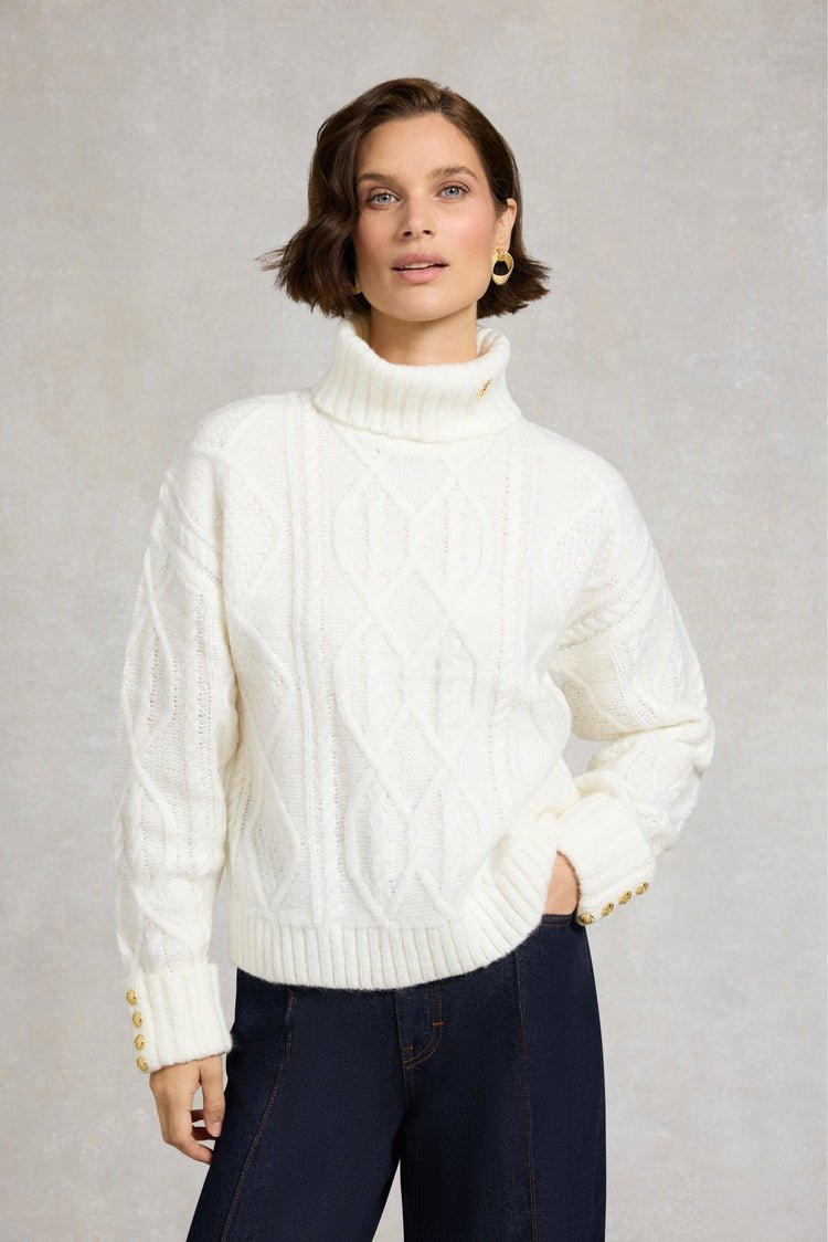 Young Ideas/Henmores - Noveli Roll Neck Knit - Natural - XS