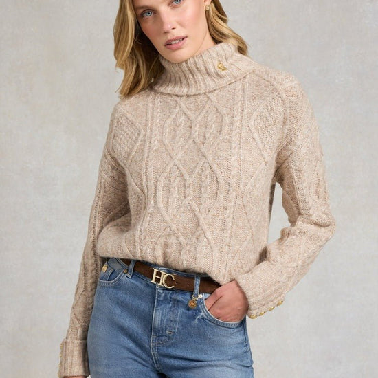 Young Ideas/Henmores - Noveli Roll Neck Knit - taupe - XS
