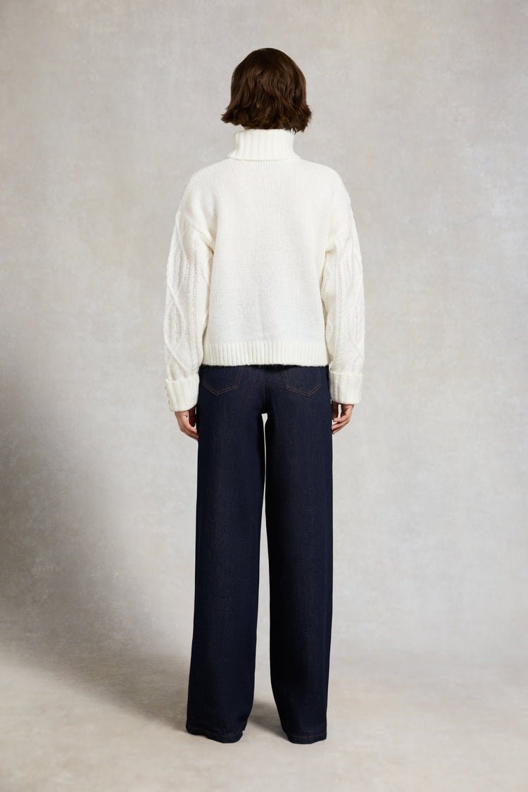 Young Ideas/Henmores - Noveli Roll Neck Knit - Natural - XS