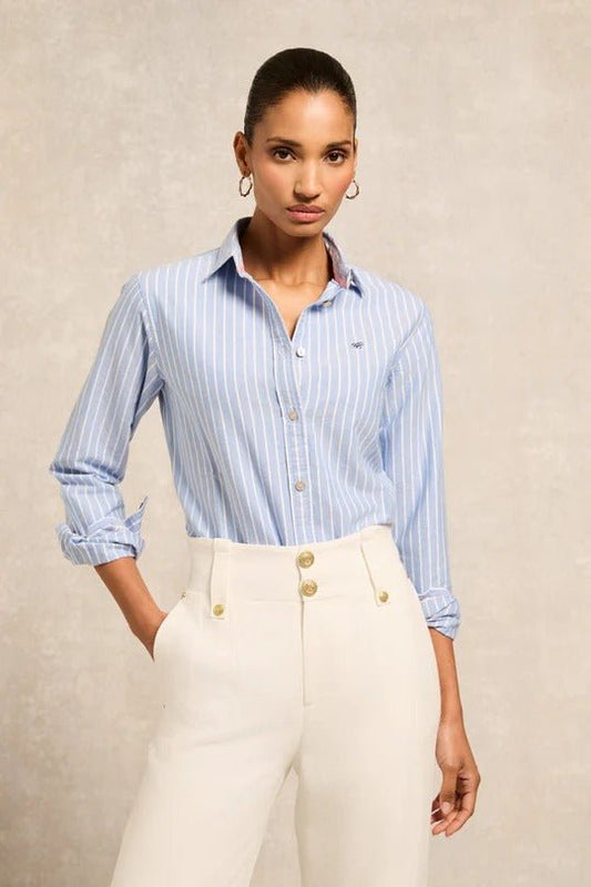 Young Ideas & Henmores - Oxford Shirt - Sky Blue Stripe - 8