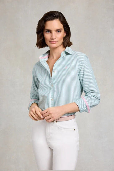 Young Ideas & Henmores - Oxford Shirt - Light Teal Stripe - 8