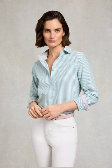 Young Ideas & Henmores - Oxford Shirt - Light Teal Stripe - 8