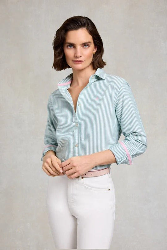 Young Ideas & Henmores - Oxford Shirt - Light Teal Stripe - 8
