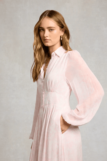 Young Ideas & Henmores - Paros Shirt Dress - Tropical Pink Paisley - 8