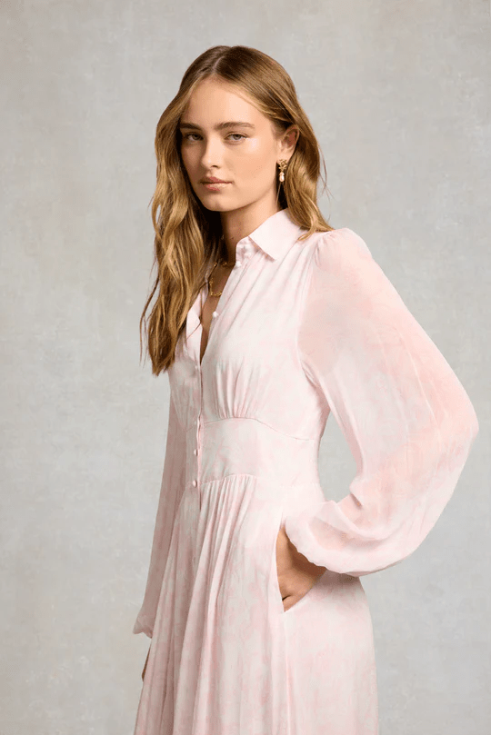 Young Ideas & Henmores - Paros Shirt Dress - Tropical Pink Paisley - 8