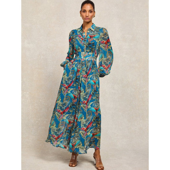 Young Ideas/Henmores - Paros Shirt Dress - Macaw Cobalt - 8