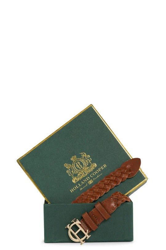 Young Ideas & Henmores - Plaited Slim Belt - tan - S