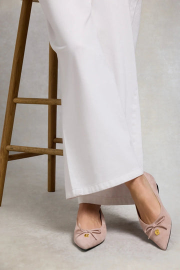 Young Ideas & Henmores - Pointed Ballet Shoe - Blush Suede - 4