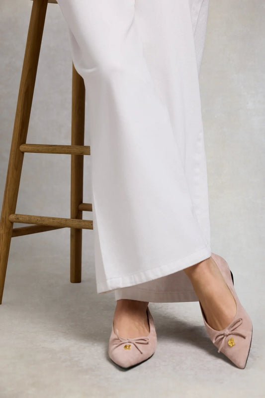 Young Ideas & Henmores - Pointed Ballet Shoe - Blush Suede - 4