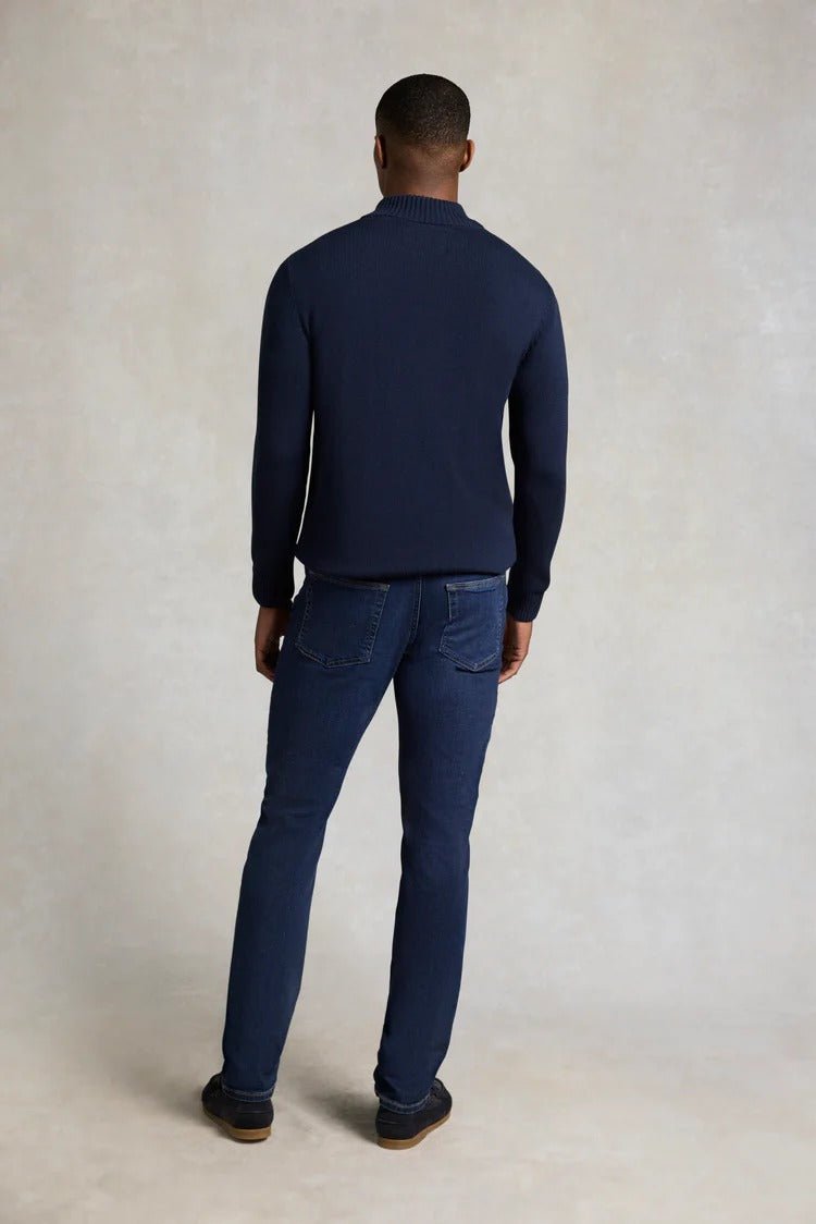 Young Ideas & Henmores - Quarter Zip Knit - Ink Navy - M