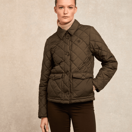 Young Ideas/Henmores - Quilted Coach Jacket - Heritage Khaki - XS