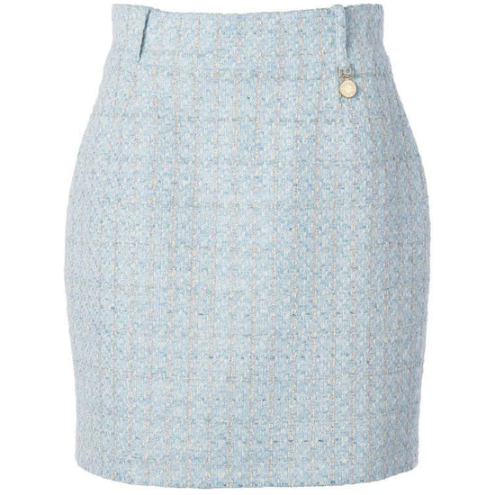 Young Ideas & Henmores - Regency Skirt - Sky Blue Boucle - 14