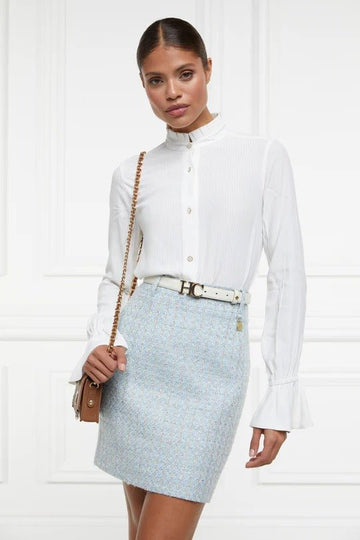 Young Ideas & Henmores - Regency Skirt - Sky Blue Boucle - 14