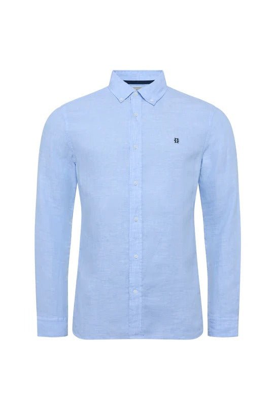 Young Ideas & Henmores - Regular Fit Linen Shirt - Sky Blue - M