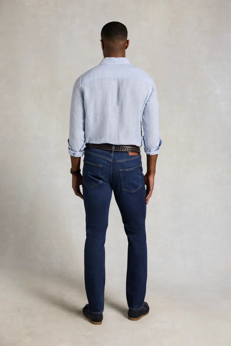 Young Ideas & Henmores - Regular Fit Linen Shirt - Sky Blue - M