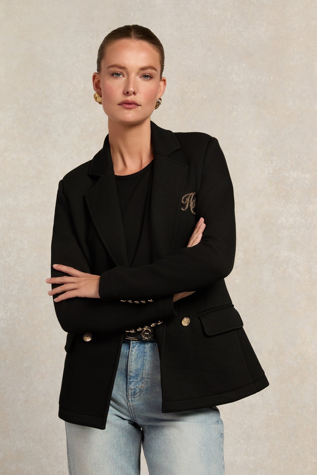 Young Ideas/Henmores - Relax Fit Crew Neck Tee - Black - XS