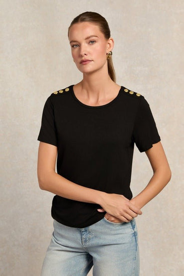 Young Ideas/Henmores - Relax Fit Crew Neck Tee - Black - XS