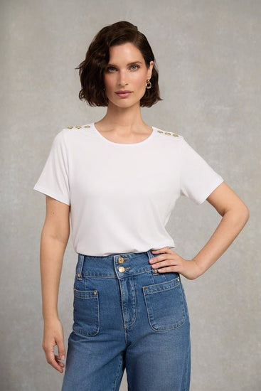 Young Ideas/Henmores - Relax Fit Crew Neck Tee - White - XS