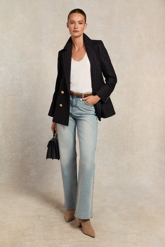 Young Ideas/Henmores - Relax Fit V - Neck Tee - White - XS