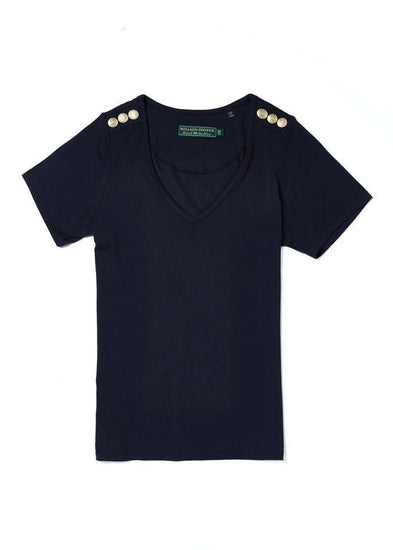 Young Ideas/Henmores - Relax Fit V - Neck Tee - Navy - XS