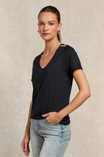 Young Ideas/Henmores - Relax Fit V - Neck Tee - Navy - XS