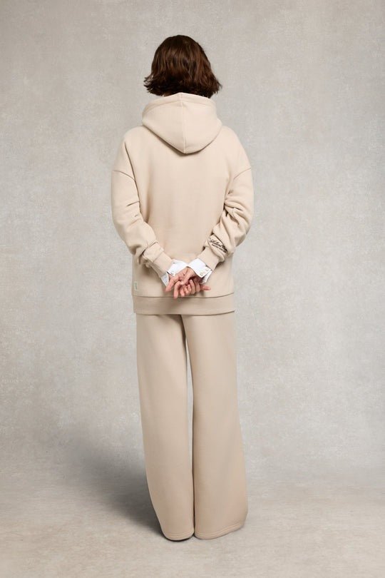 Young Ideas/Henmores - Relaxed Fit Script Hoodie - stone - S