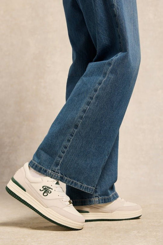 Young Ideas/Henmores - Retro Trainer - White Racing Green - 4