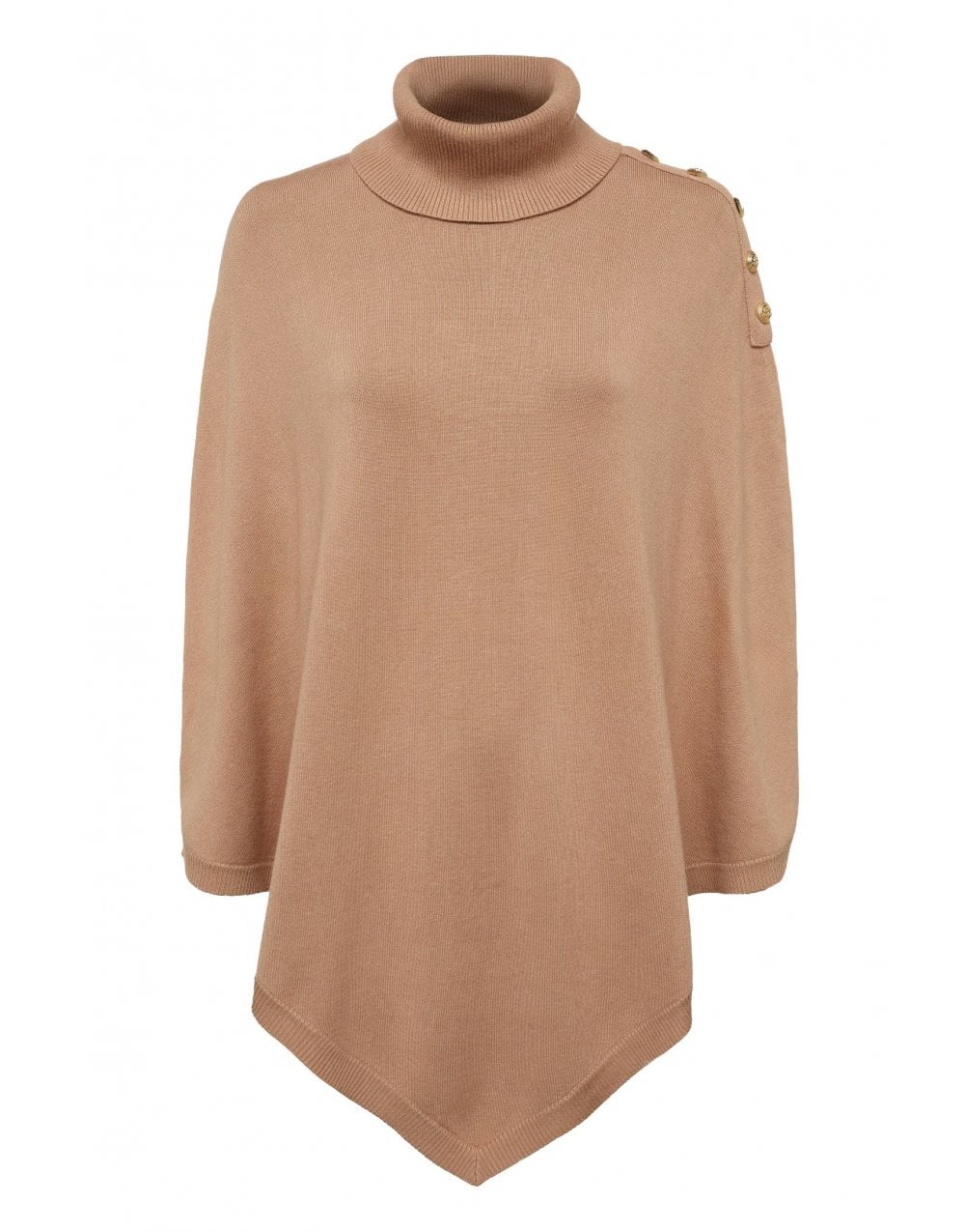 Young Ideas/Henmores - Roll Neck Cape - Camel - OS