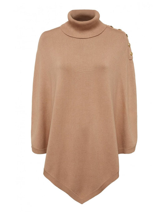 Young Ideas/Henmores - Roll Neck Cape - Camel - OS