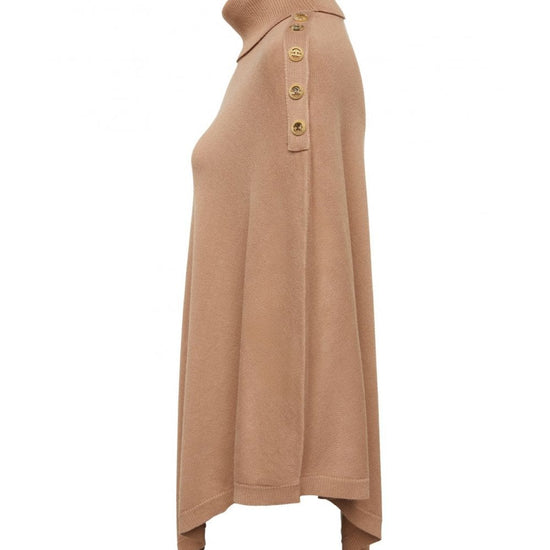Young Ideas/Henmores - Roll Neck Cape - Camel - OS