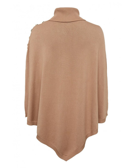 Young Ideas/Henmores - Roll Neck Cape - Camel - OS