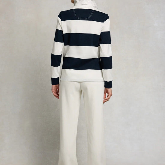 Young Ideas & Henmores - Rugby Shirt - Navy Ecru - XS