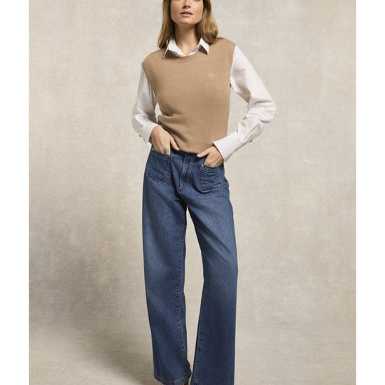 Young Ideas/Henmores - Sarah Knitted Tank - Dark Camel - XS