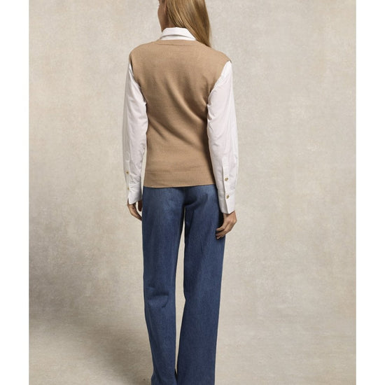 Young Ideas/Henmores - Sarah Knitted Tank - Dark Camel - XS