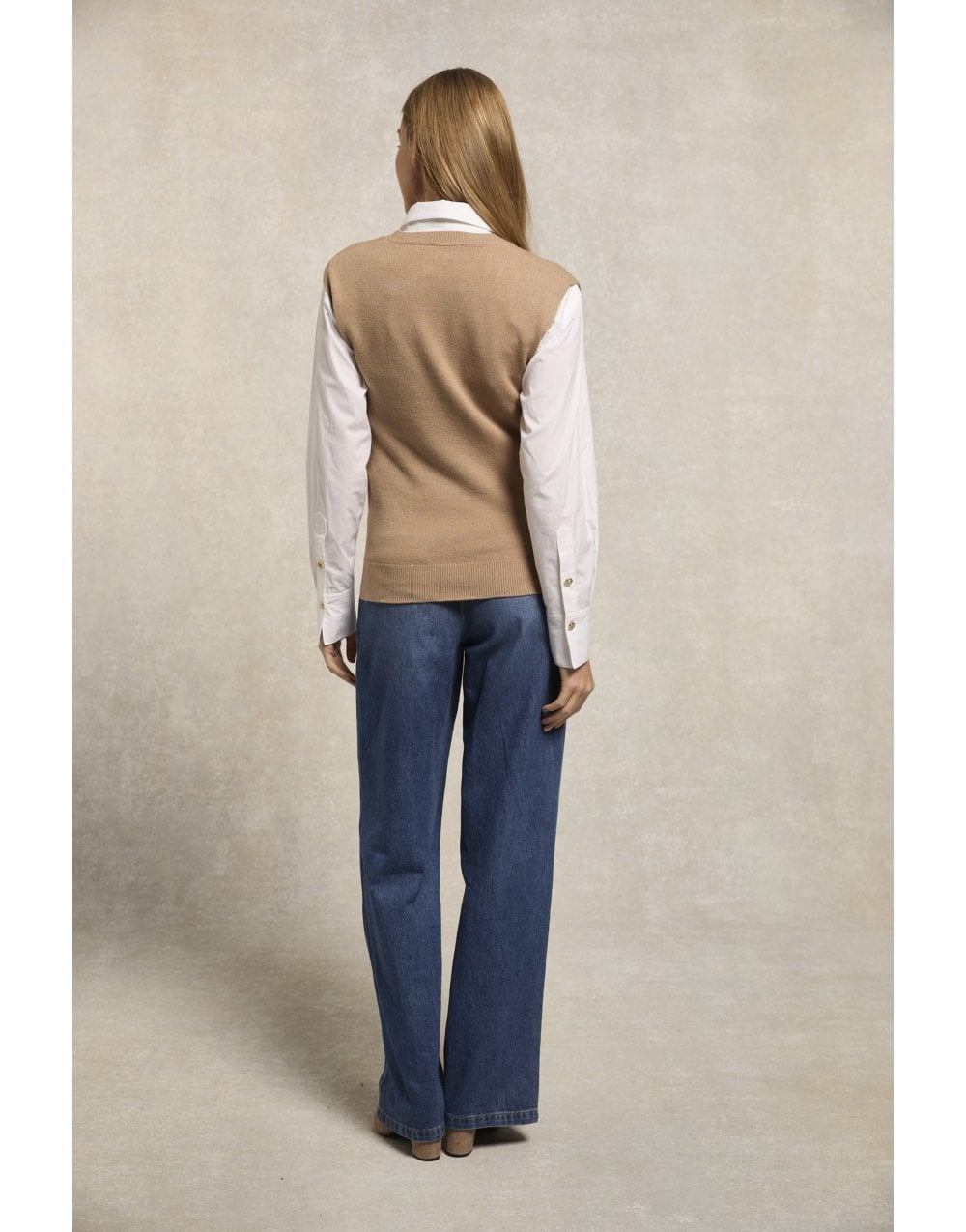 Young Ideas/Henmores - Sarah Knitted Tank - Dark Camel - XS