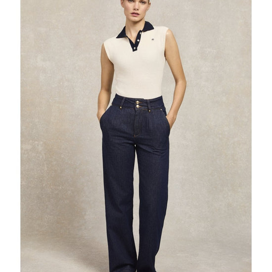 Young Ideas/Henmores - Scarlett Polo Knit - Natural - XS